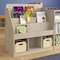 Flash Furniture Bright Beginnings Commercial Grade Modular Wooden Classroom 4 Tier Bookstand with 3 Storage Compartments, Natural MK-KE24282-GG - alternate 3